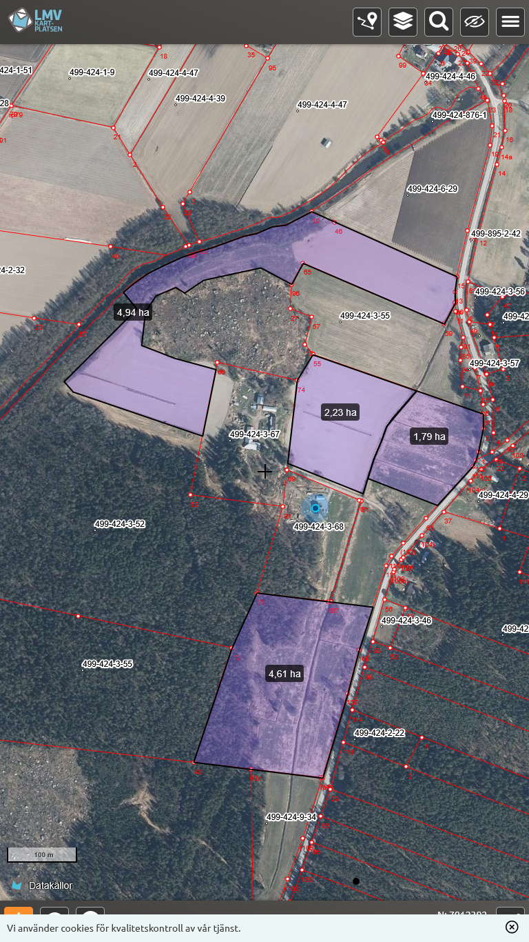 <b>13,6 ha i Voitby Korsholm</b> kermark med lite skog. Mjlighet till byggplats.